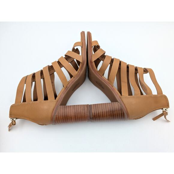 Sofft Stratford Luggage Heeled Sandal Women's Leather Brown Size US8M - Picture 5 of 9